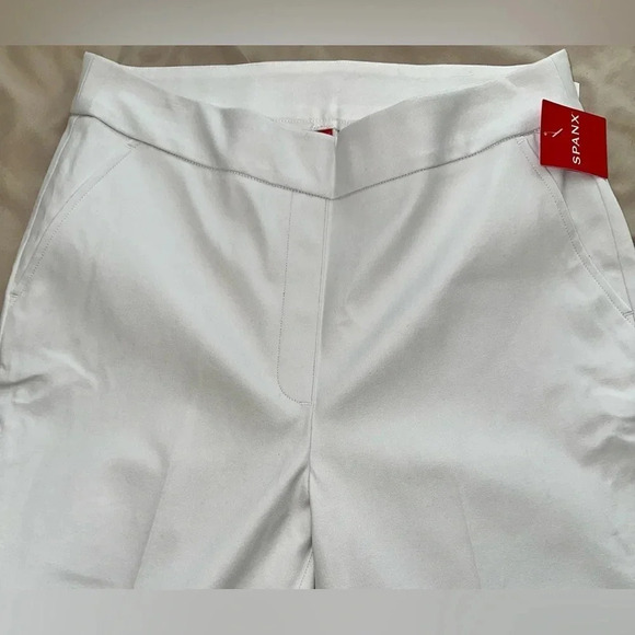 Spanx Silver Linings On-the-Go Slim Straight Ankle Pant White sz Medium - NWT - Picture 4 of 7
